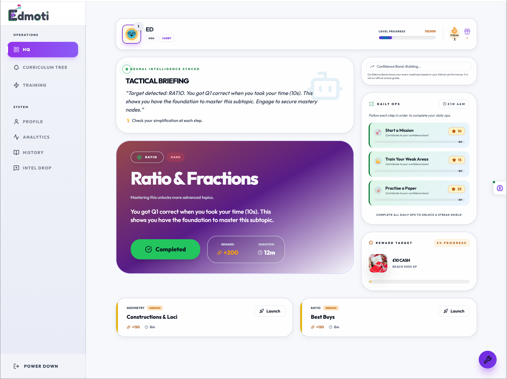AI-guided GCSE Maths step-by-step explanations on Edmoti